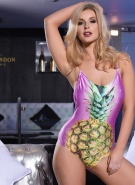 Jess Davies Pineapple Print Bodysuit #1