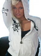 Kendra Rain white hoodie #2