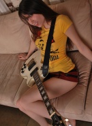 Misty Gates naked with Les Paul #1