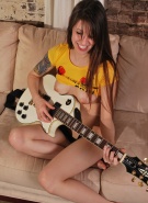 Misty Gates naked with Les Paul #11