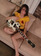 Misty Gates naked with Les Paul #3