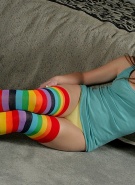 Private School Jewel rainbow socks #1