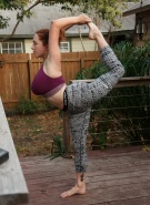 Zishy Kelsey Berneray Busty Topless Yoga #1
