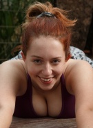 Zishy Kelsey Berneray Busty Topless Yoga #7