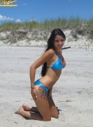 AnnaBelle Angel flashing on beach #2