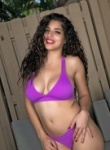Gabriela Lopez Nude babe as she srips out of her tight fitting purple bikini to be totally naked