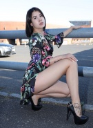 Lady Dee Stripping in the street #4