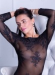 Met Art Leyla Lee teases with her sheer thur body suit before she strips off totally nude apart from her black stockings