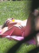 Nikki Sims sunbathing nude caps #13